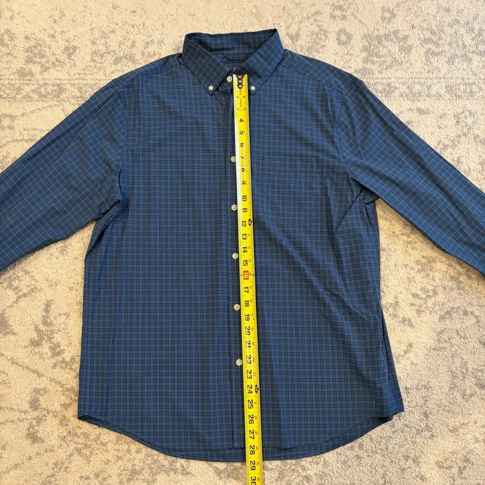 Vineyard Vines Performance Classic Fit Blue Green Plaid Shirt L Button Down - Picture 6 of 7